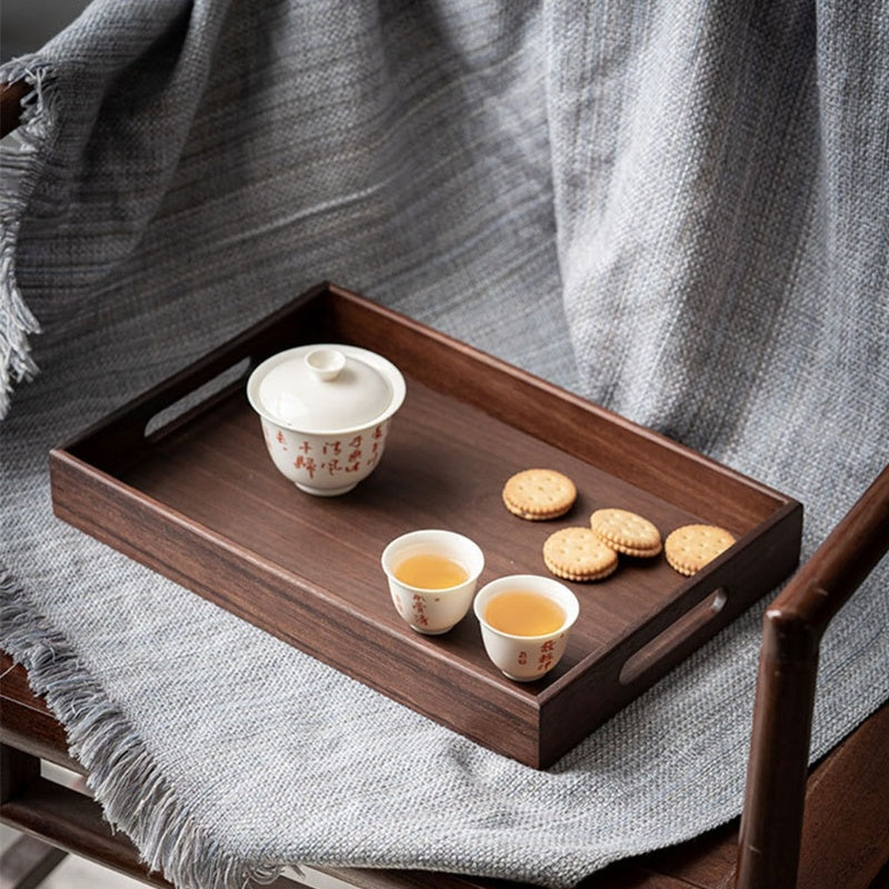 Bamboo Tray Household Tea Set Storage   صينية بامبو منزلية لتقديم الشاي وتخزين الأدوات – أناقة طبيعية في كل ضيافة مقاس ٣٦ سم * ٢٥ سم