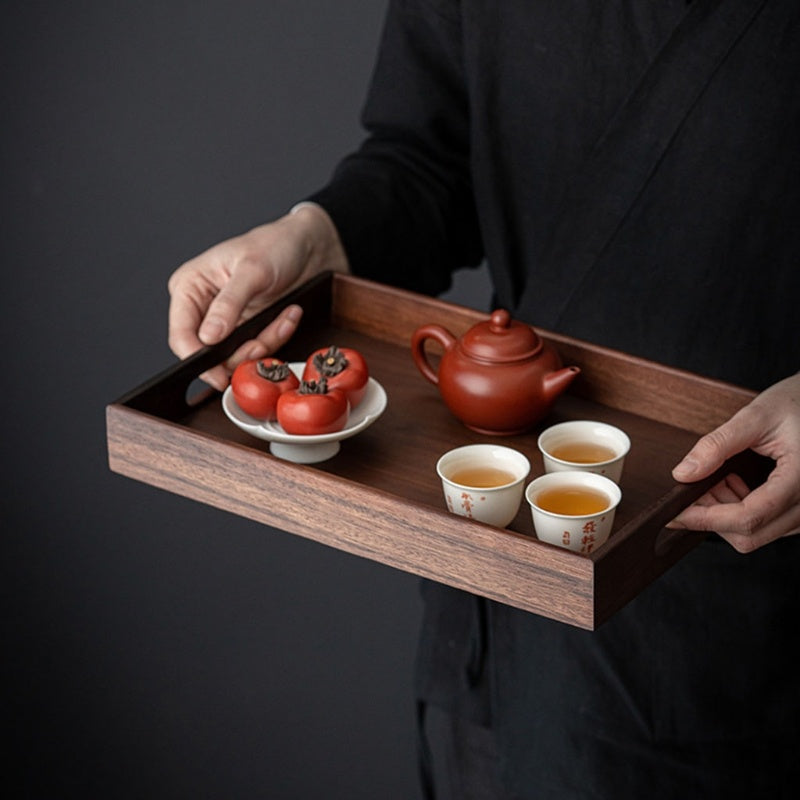 Bamboo Tray Household Tea Set Storage   صينية بامبو منزلية لتقديم الشاي وتخزين الأدوات – أناقة طبيعية في كل ضيافة مقاس ٣٦ سم * ٢٥ سم